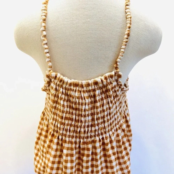 NWT SO Juniors Pullover Terry Cloth Smocked Peplum Plaid Shirred Tank Size XXL - Picture 5 of 11